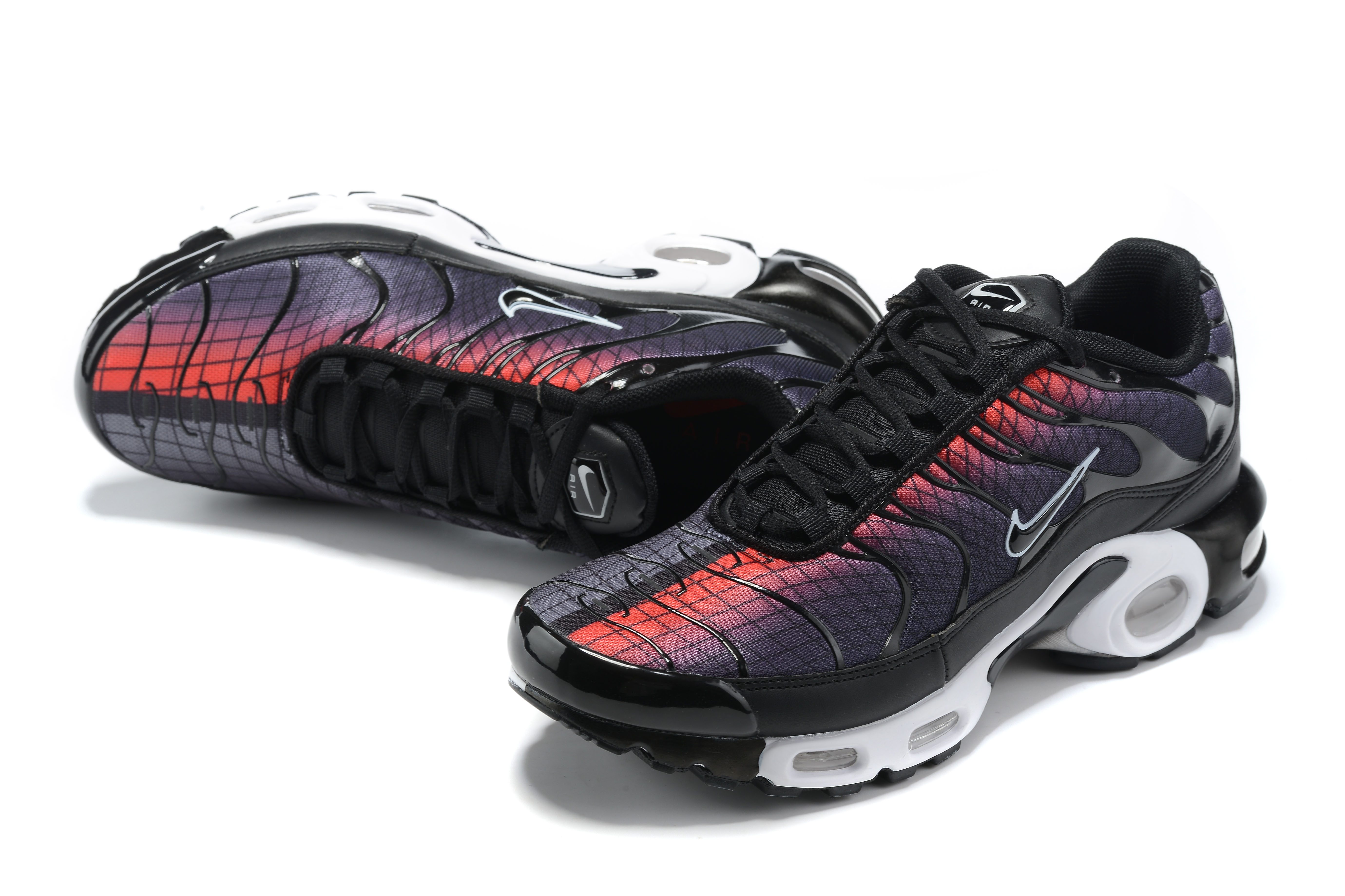 2021 New Nike Air Max Plus Red Black White